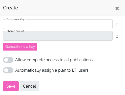 LTI create the integration in our tenant